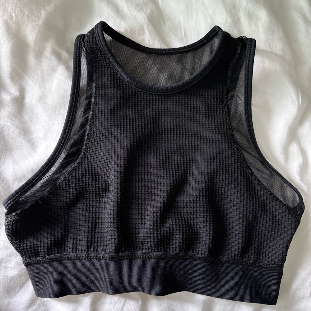 Alala Black Mesh Sports Bra